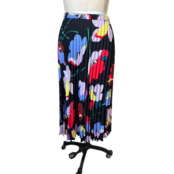 Nordstrom Halogen Midi Floral Pleated Skirt Size 3X - Picture 1 of 4